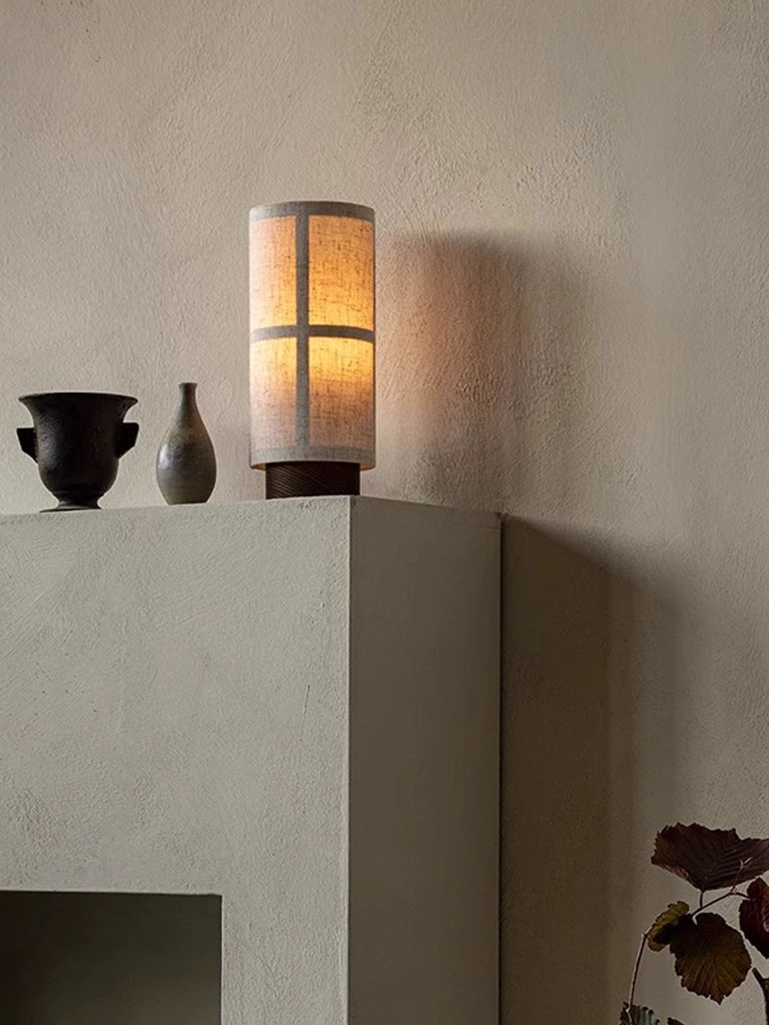 Lior Minimalist Fabric Table Lamp-Neutral Decor