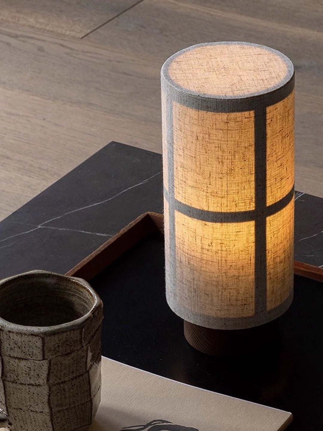 Lior Minimalist Fabric Table Lamp-Neutral Decor