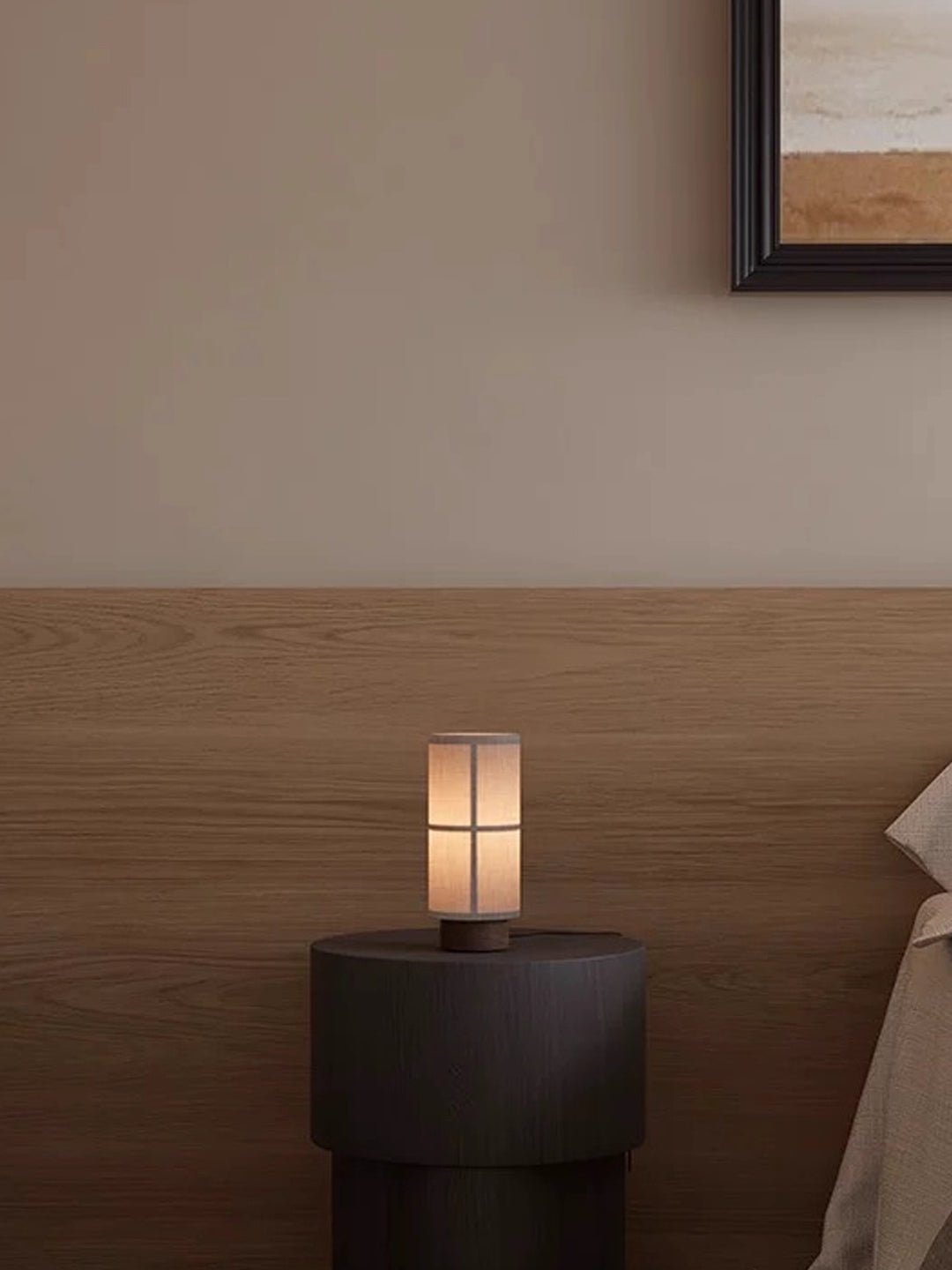 Lior Minimalist Fabric Table Lamp-Neutral Decor