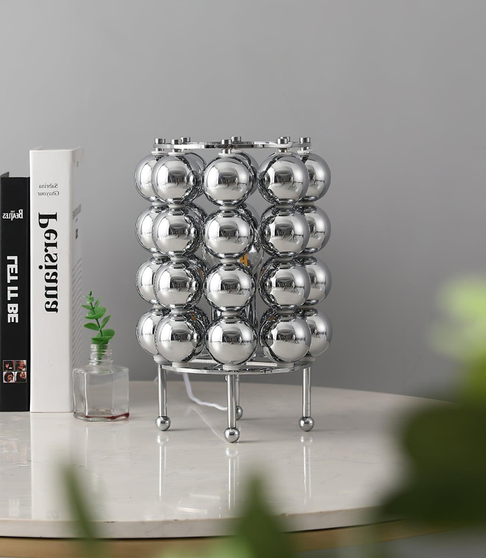 Lirra Steel Futuristic Table Lamp-Neutral Decor
