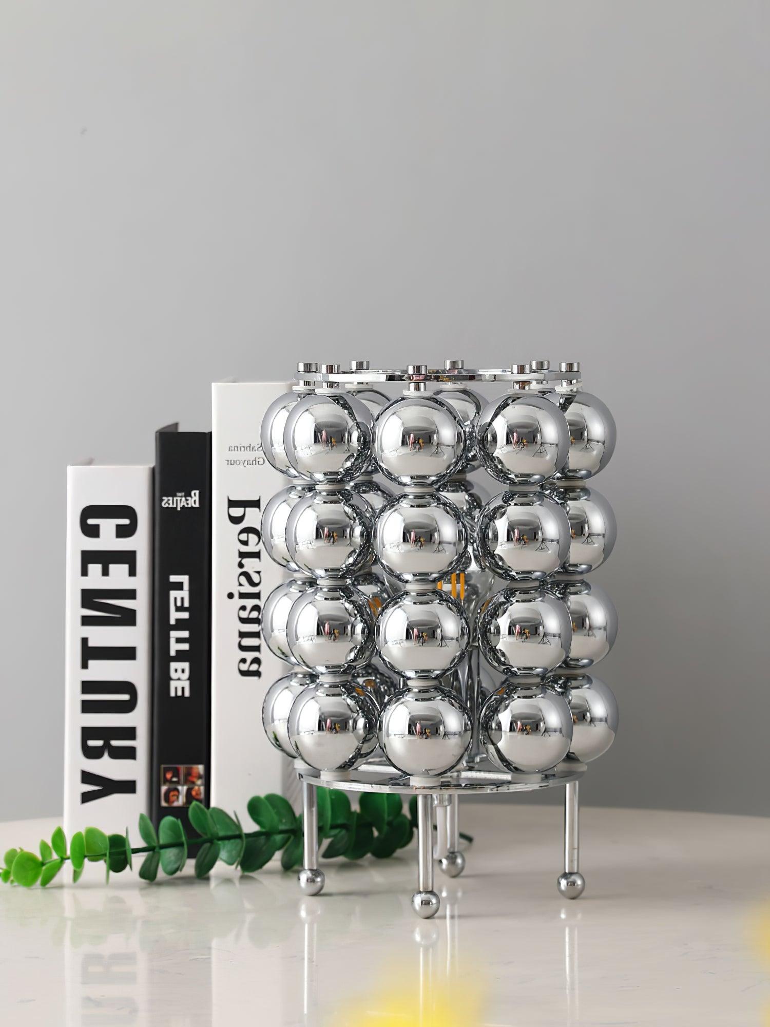 Lirra Steel Futuristic Table Lamp-Neutral Decor