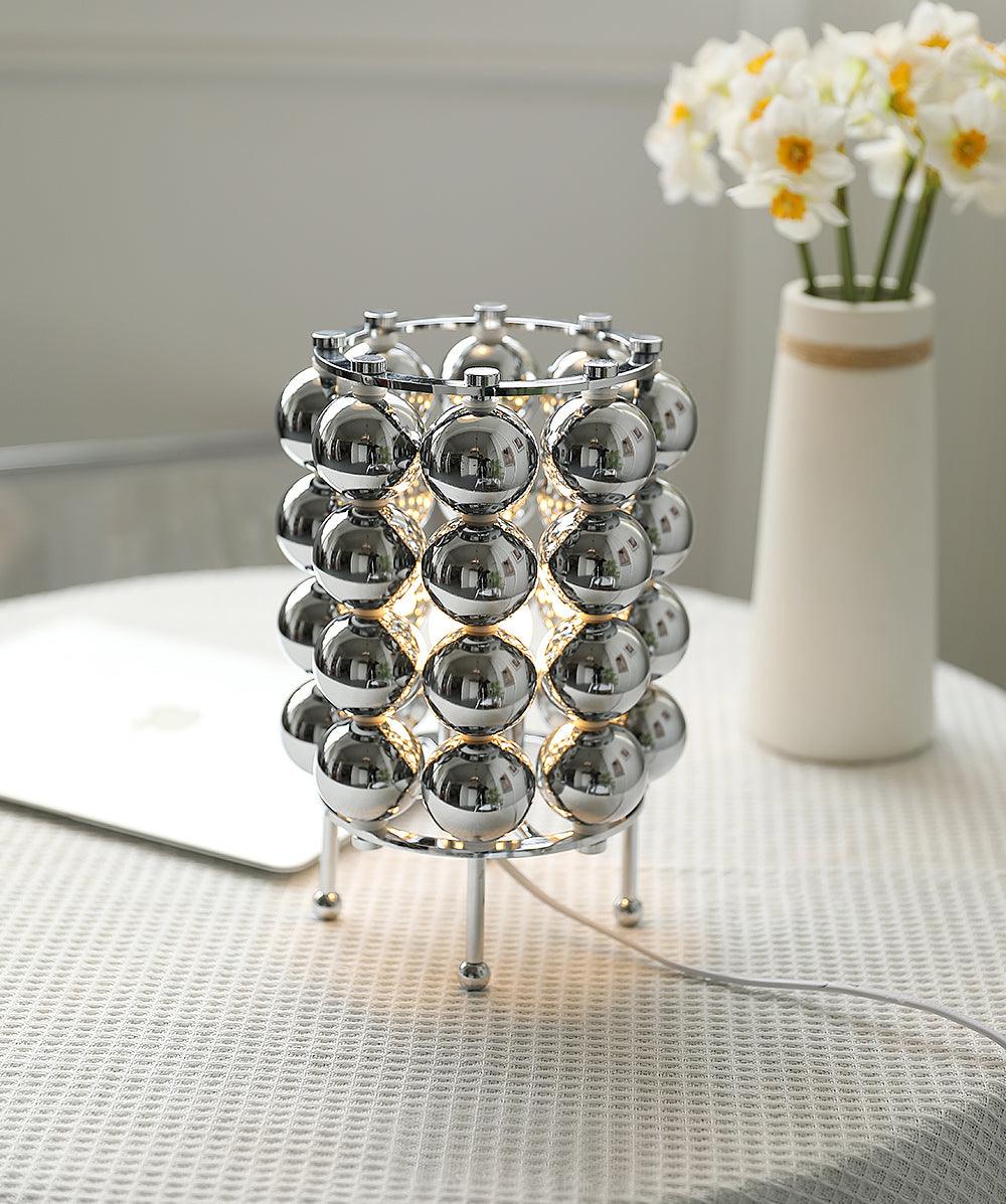 Lirra Steel Futuristic Table Lamp-Neutral Decor