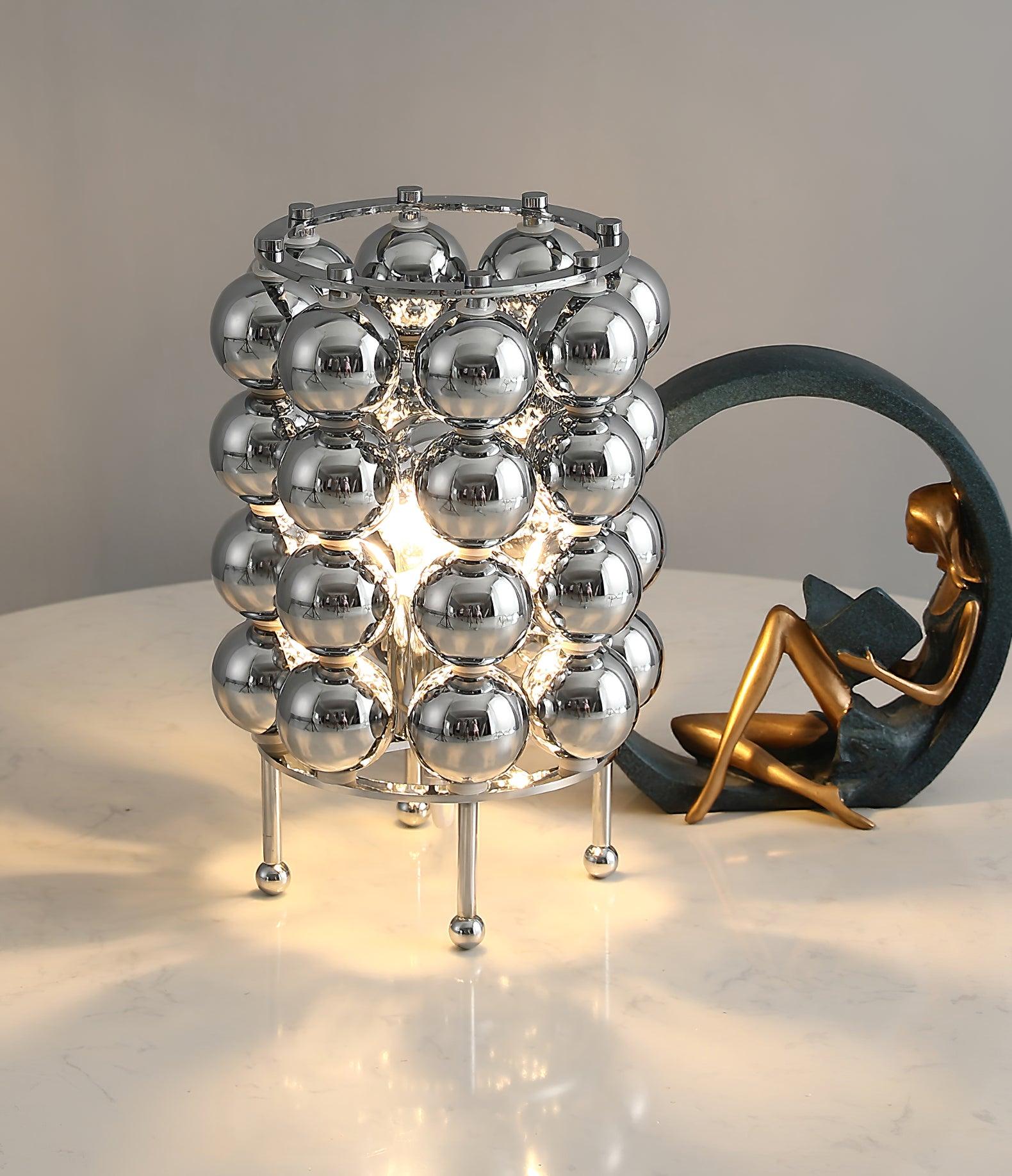 Lirra Steel Futuristic Table Lamp-Neutral Decor