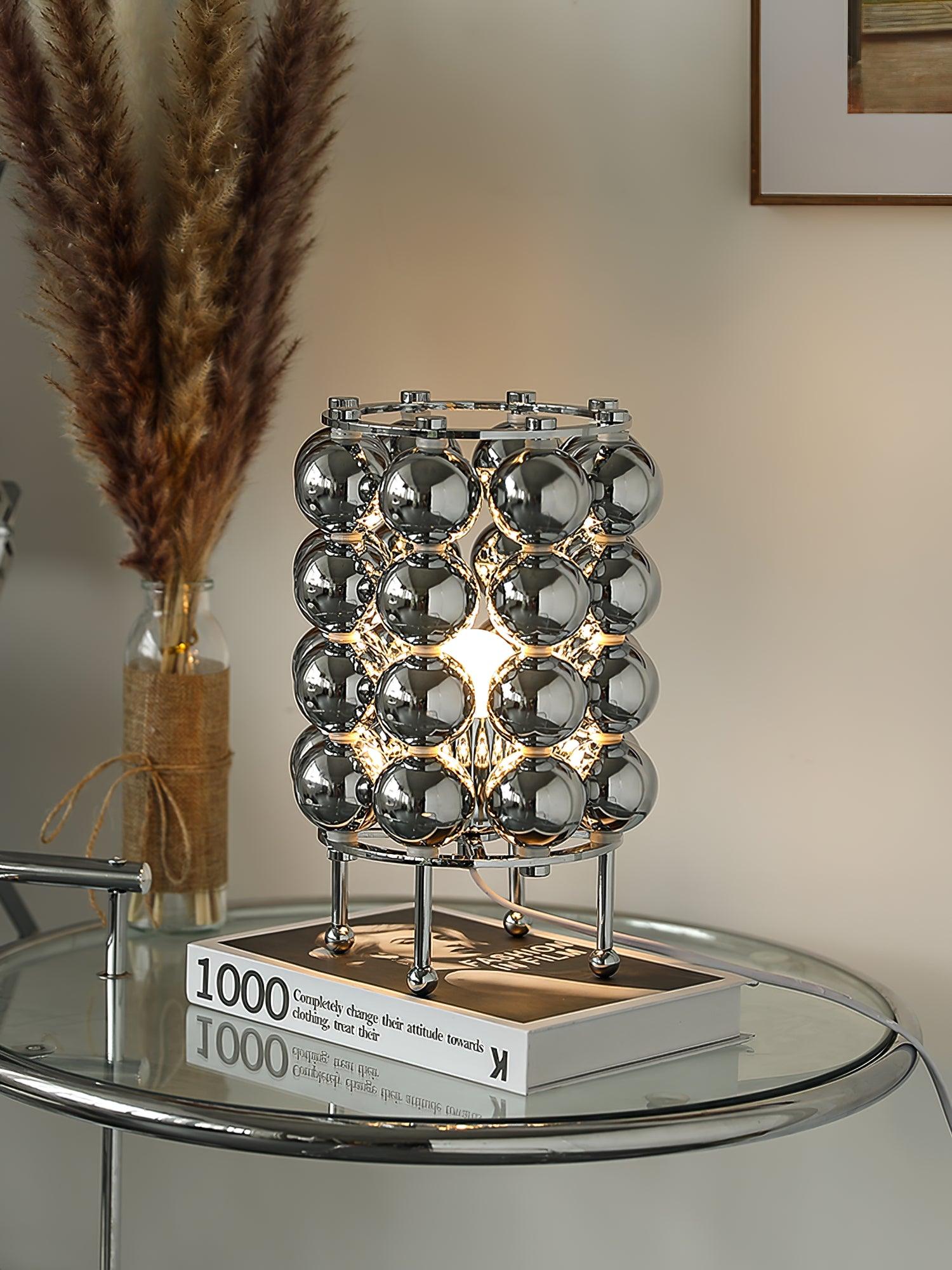 Lirra Steel Futuristic Table Lamp-Neutral Decor
