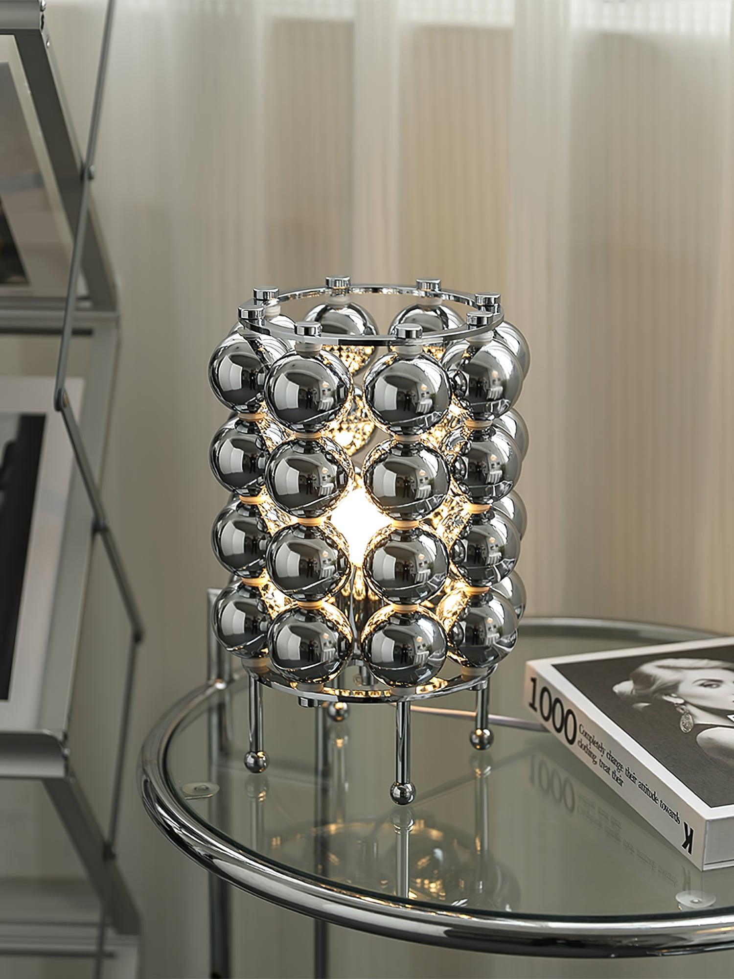 Lirra Steel Futuristic Table Lamp-Neutral Decor