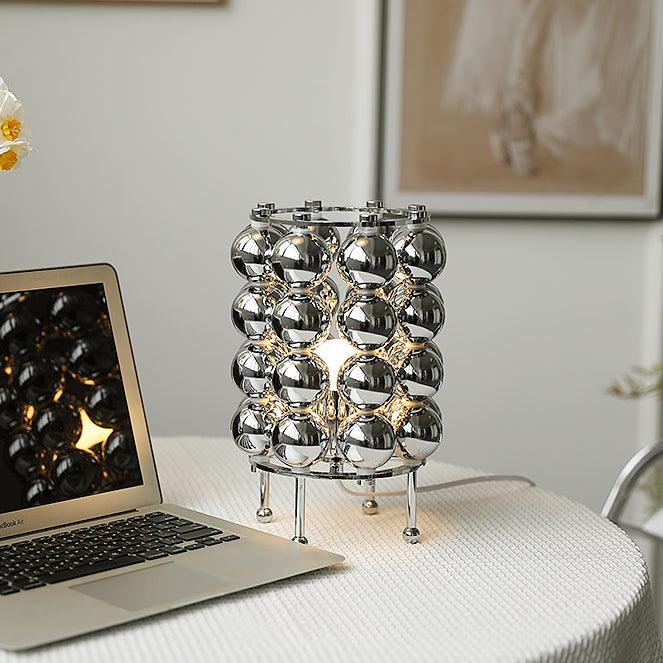 Lirra Steel Futuristic Table Lamp-Neutral Decor