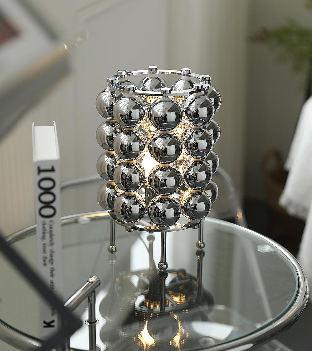 Lirra Steel Futuristic Table Lamp-Neutral Decor
