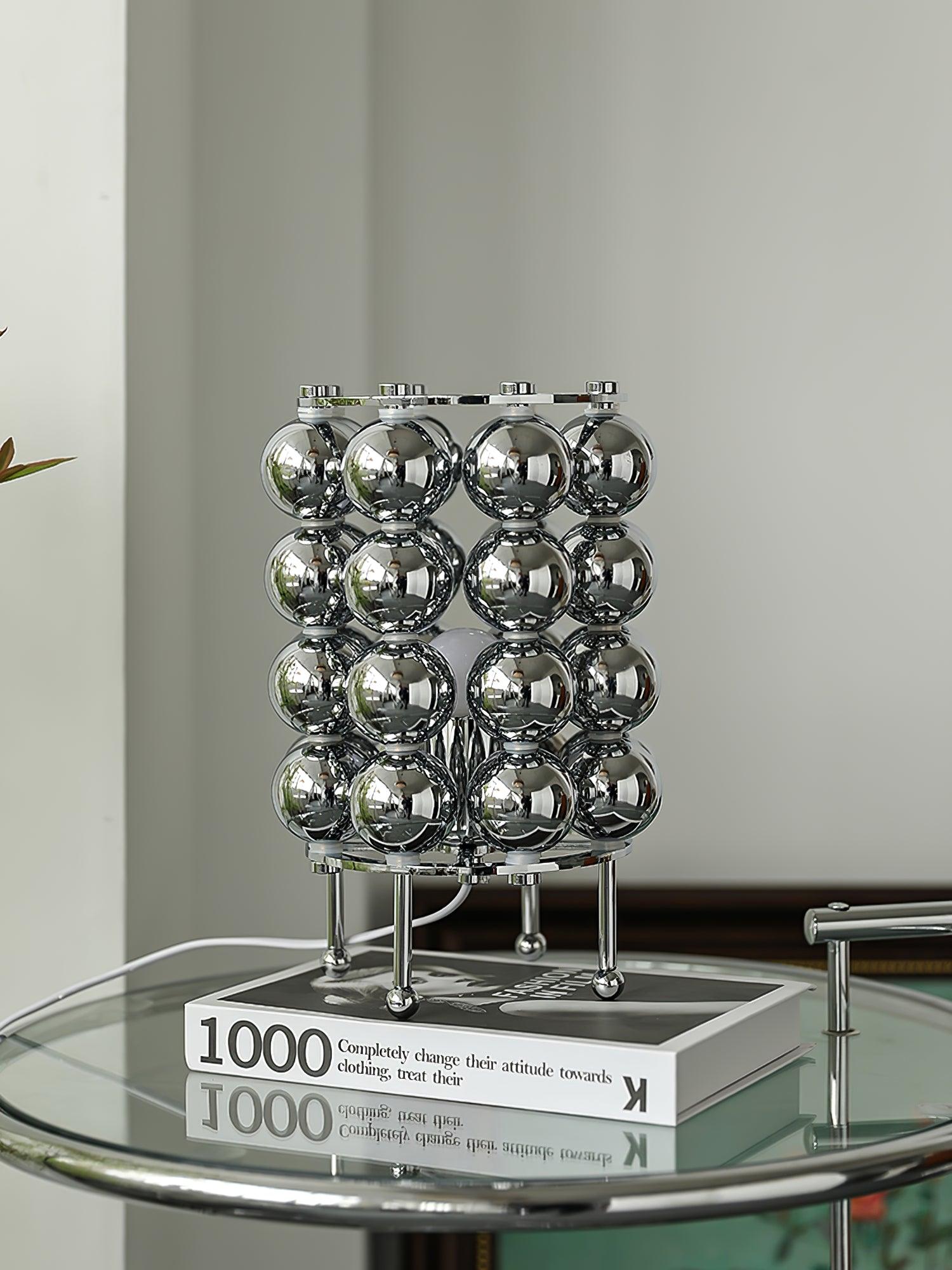 Lirra Steel Futuristic Table Lamp-Neutral Decor