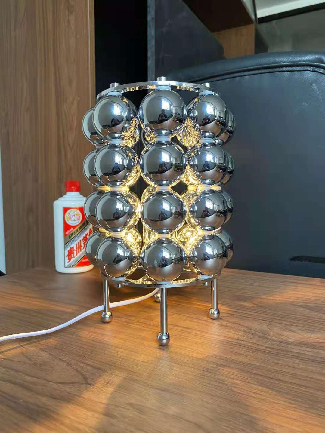 Lirra Steel Futuristic Table Lamp-Neutral Decor