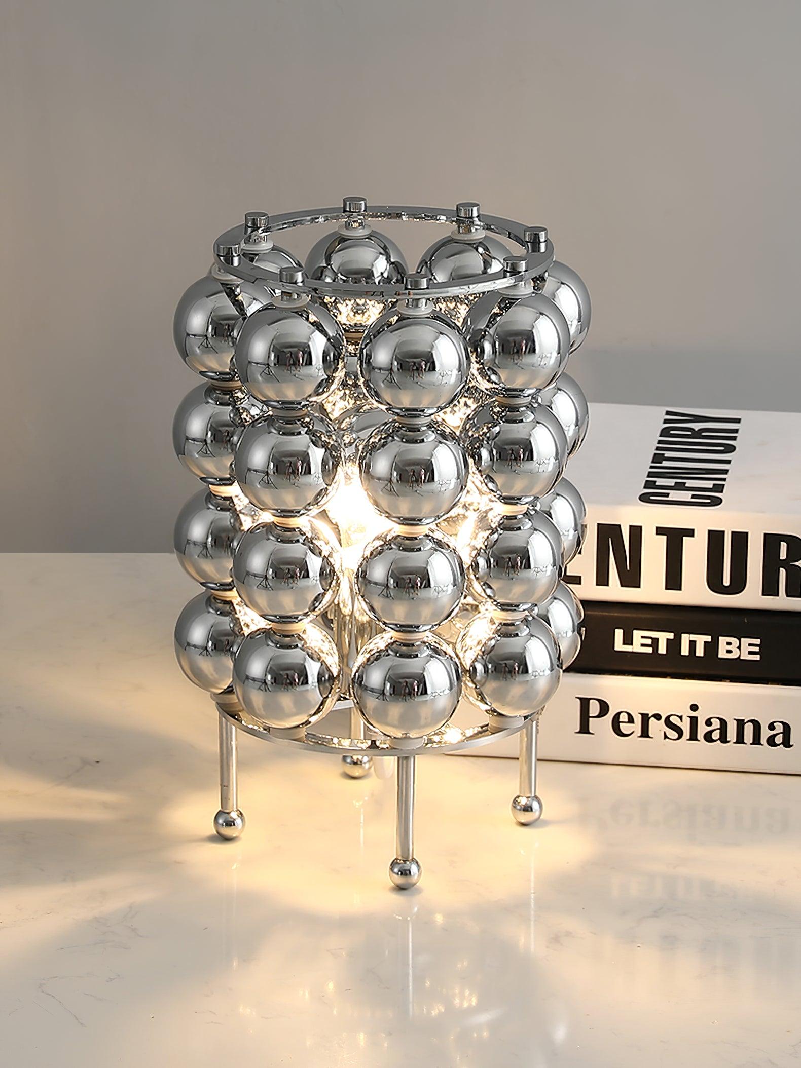 Lirra Steel Futuristic Table Lamp-Neutral Decor