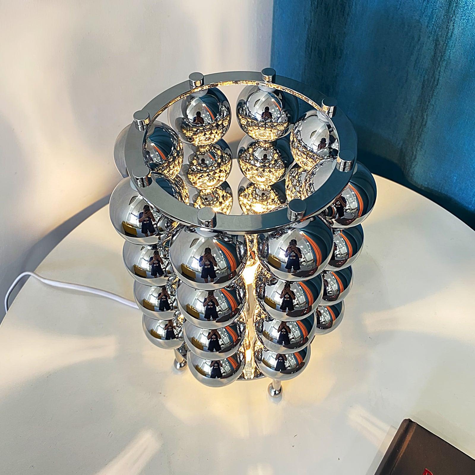 Lirra Steel Futuristic Table Lamp-Neutral Decor