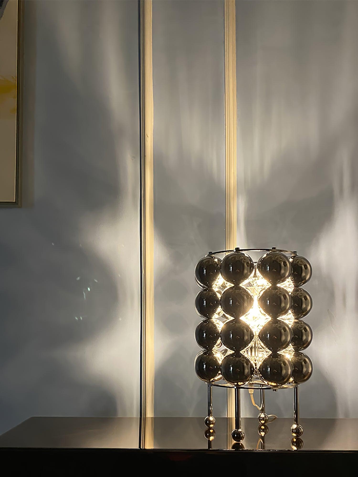 Lirra Steel Futuristic Table Lamp-Neutral Decor