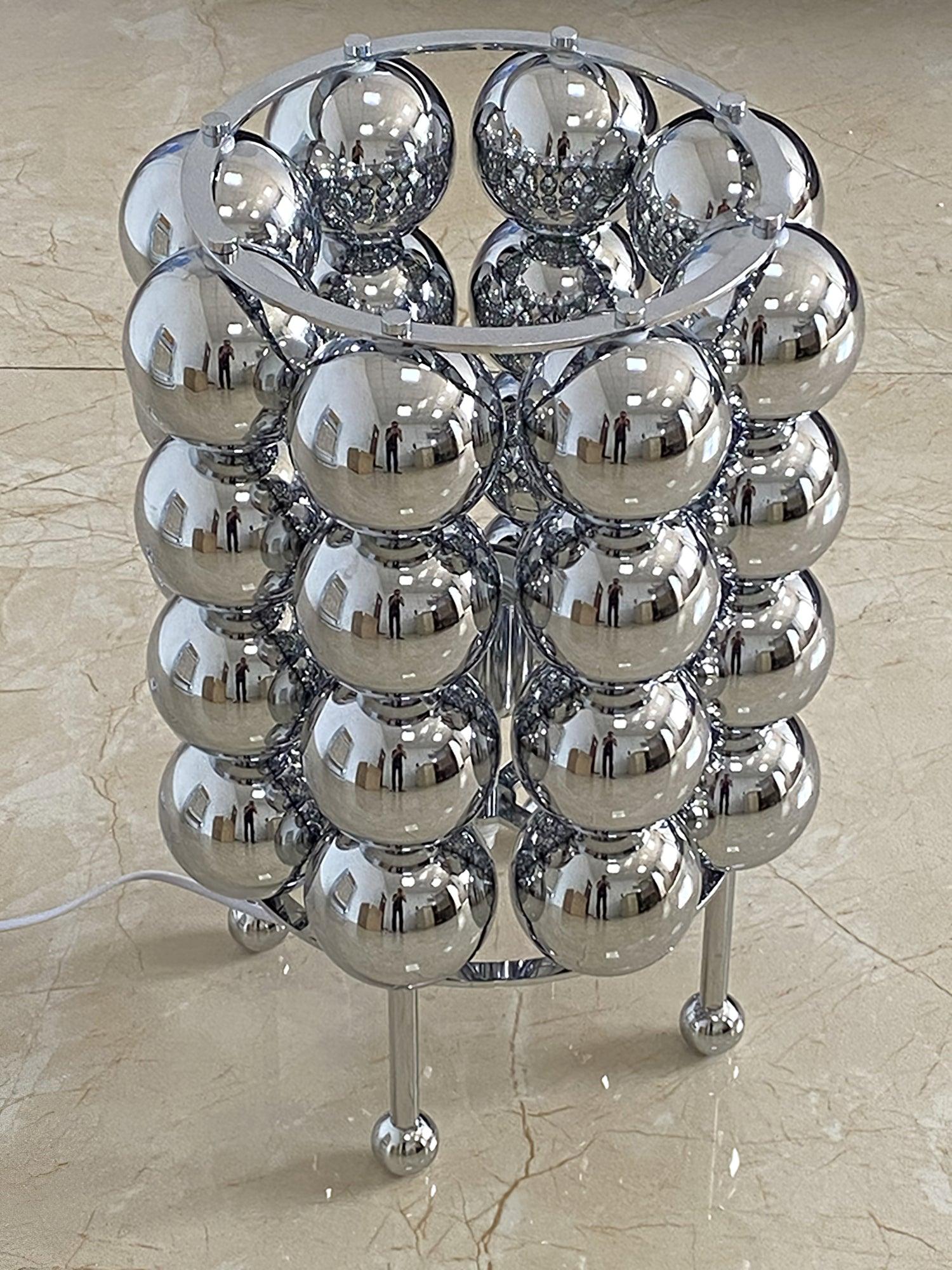 Lirra Steel Futuristic Table Lamp-Neutral Decor