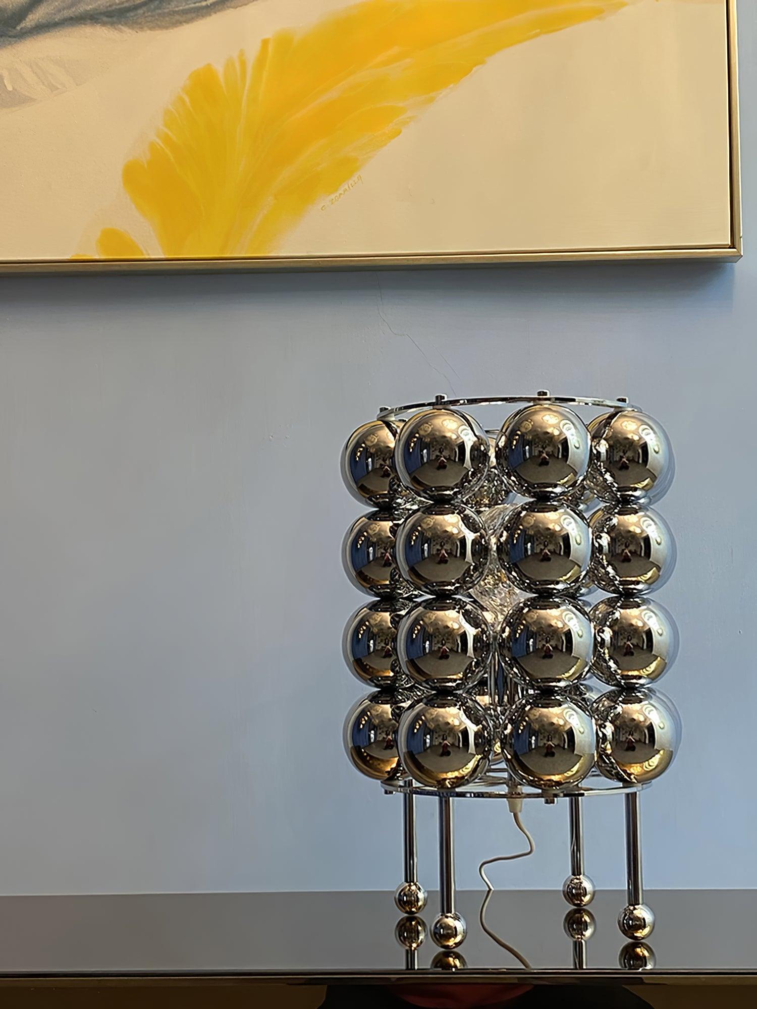 Lirra Steel Futuristic Table Lamp-Neutral Decor