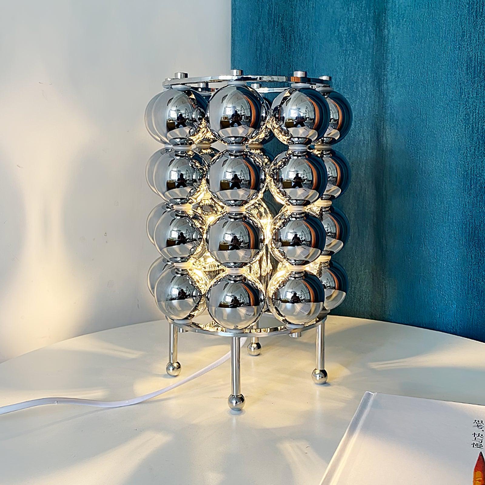 Lirra Steel Futuristic Table Lamp-Neutral Decor