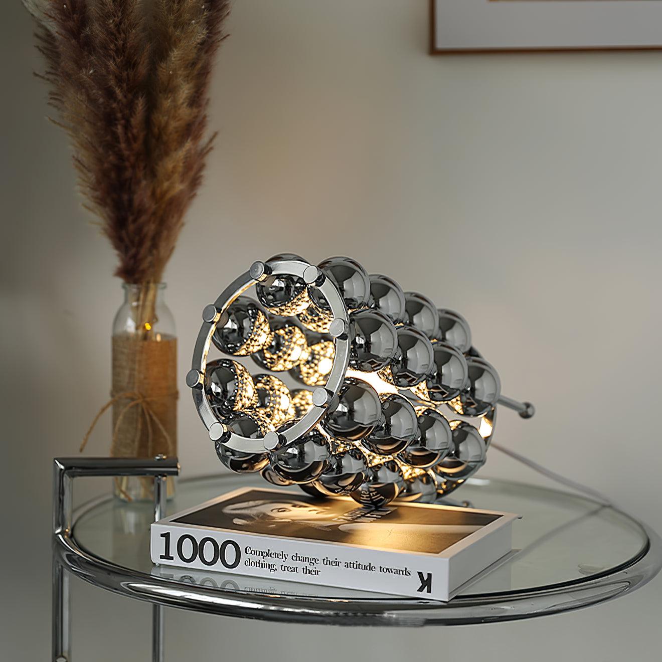 Lirra Steel Futuristic Table Lamp-Neutral Decor