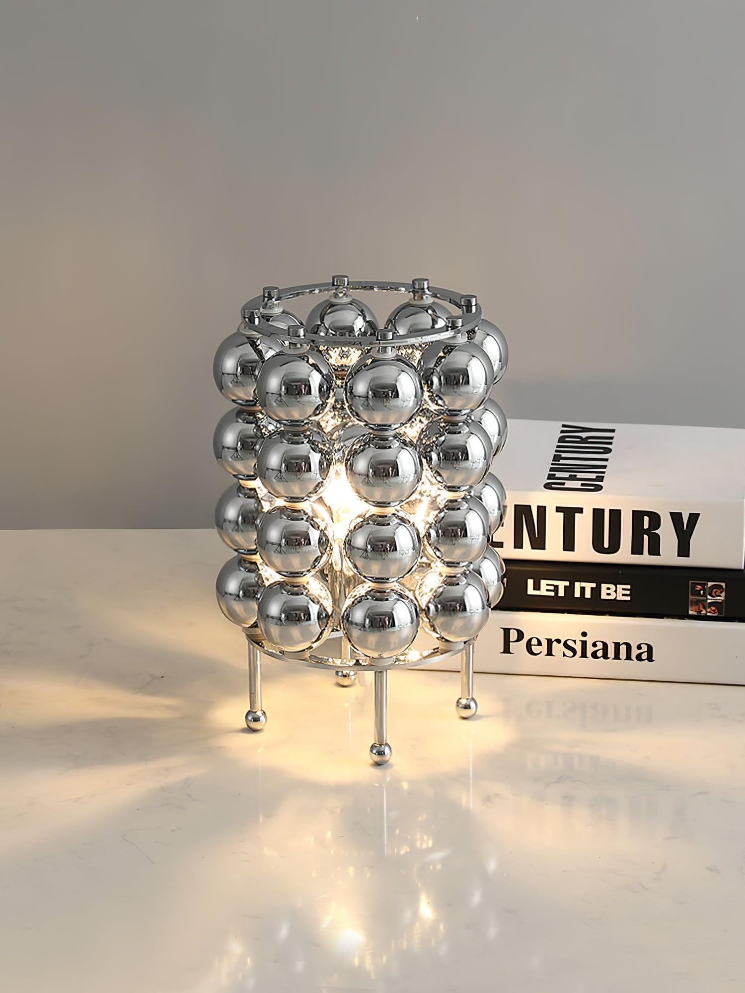 Lirra Steel Futuristic Table Lamp-Neutral Decor