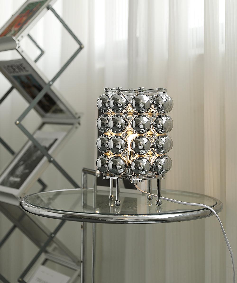 Lirra Steel Futuristic Table Lamp-Neutral Decor