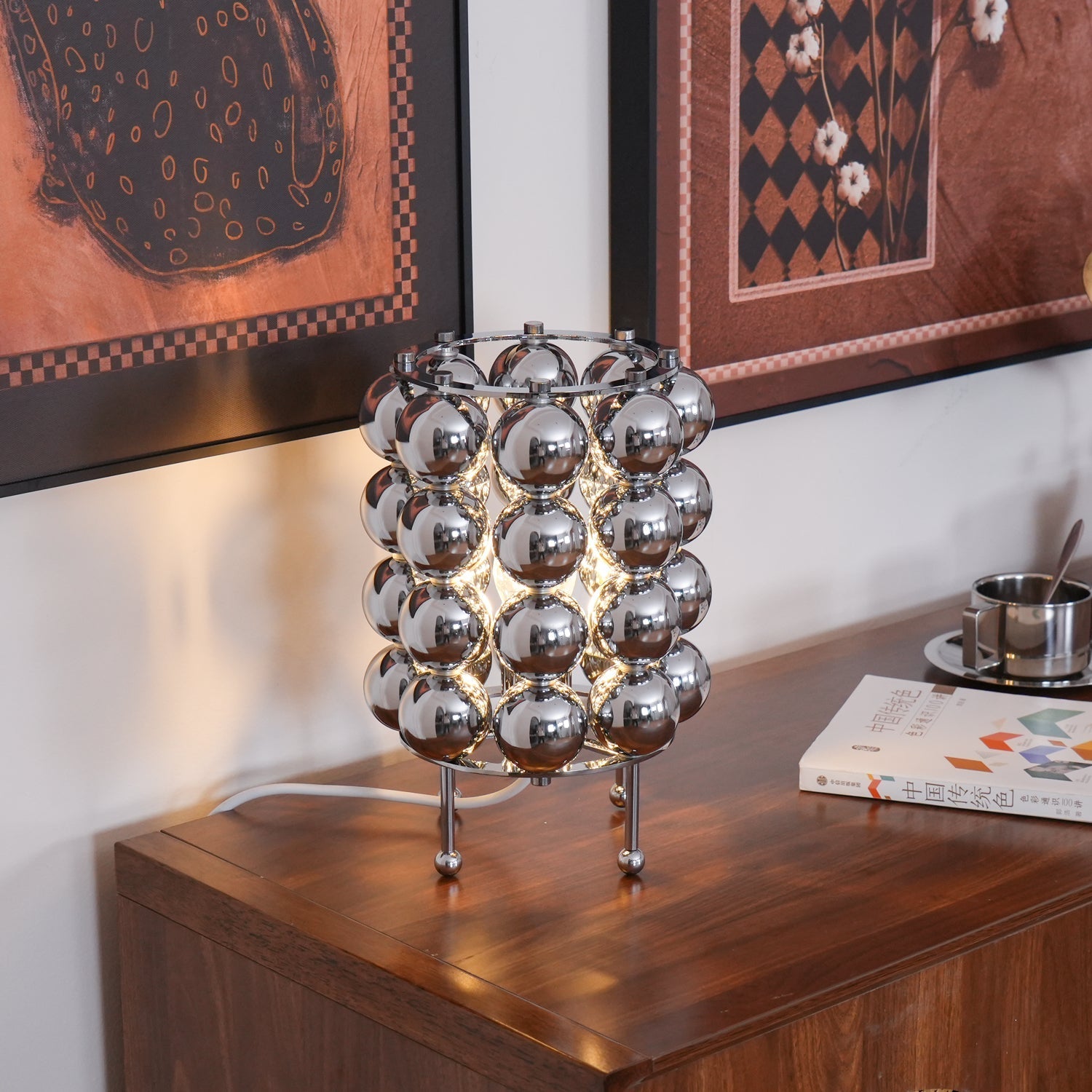Lirra Steel Futuristic Table Lamp-Neutral Decor