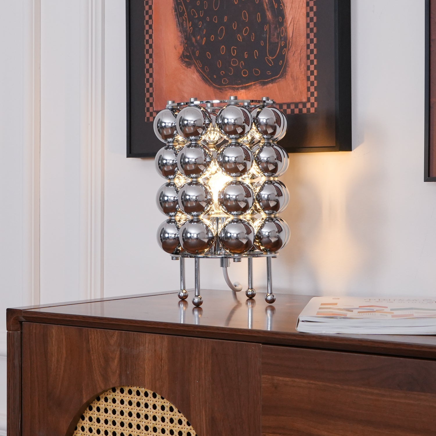 Lirra Steel Futuristic Table Lamp-Neutral Decor