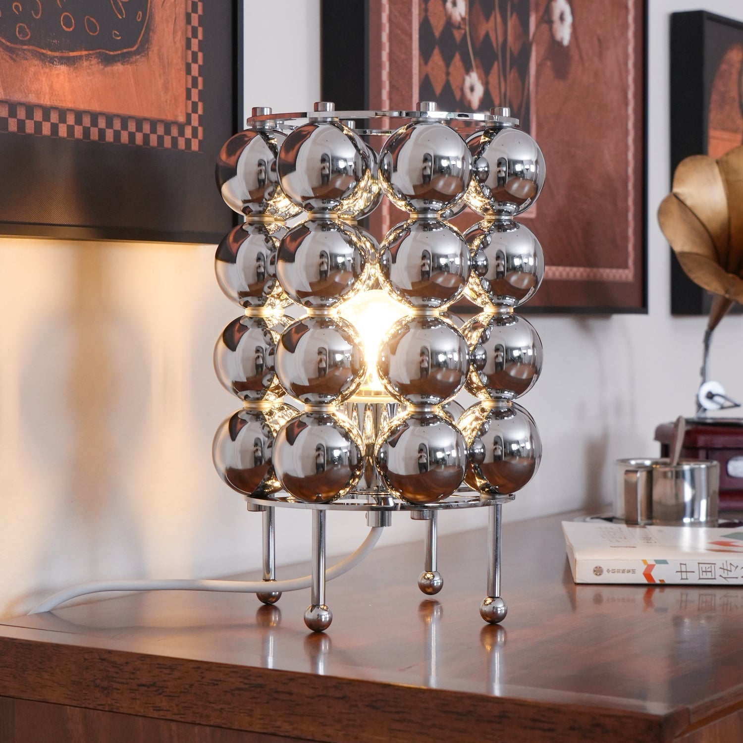 Lirra Steel Futuristic Table Lamp-Neutral Decor