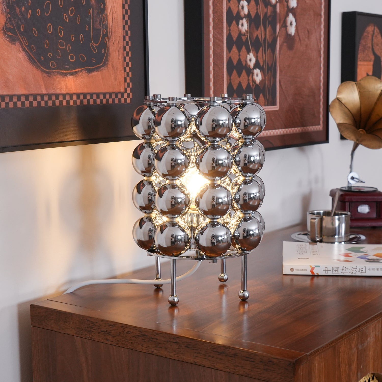Lirra Steel Futuristic Table Lamp-Neutral Decor