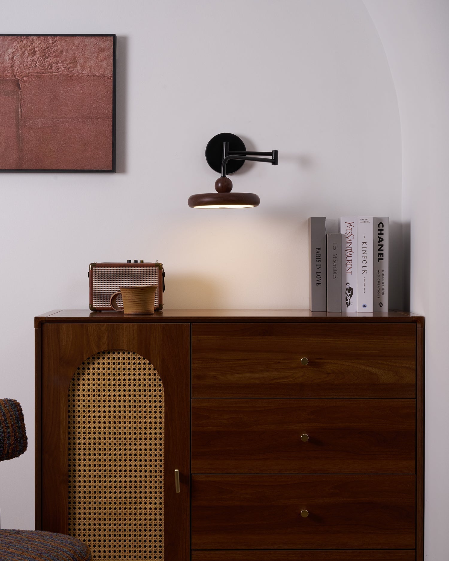 Tavo Wooden Wall Light-Neutral Decor