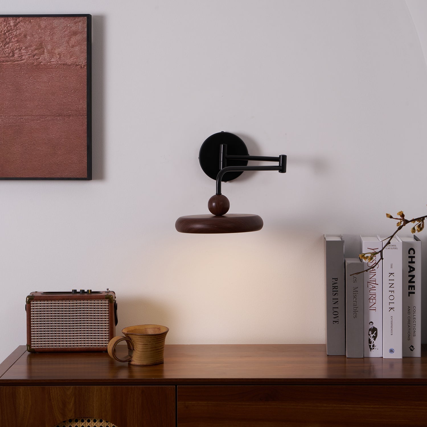Tavo Wooden Wall Light-Neutral Decor