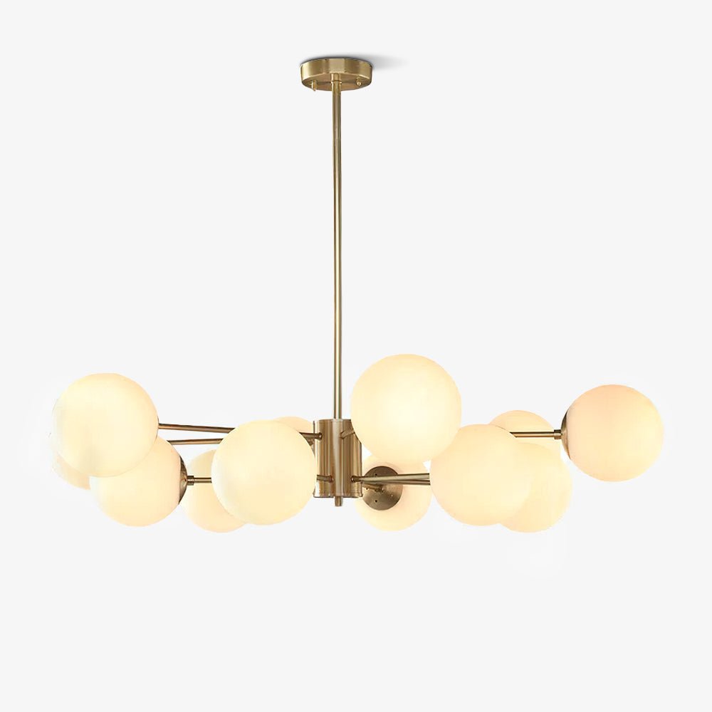 Eshlen Chandelier Brass Opal Glass-Neutral Decor