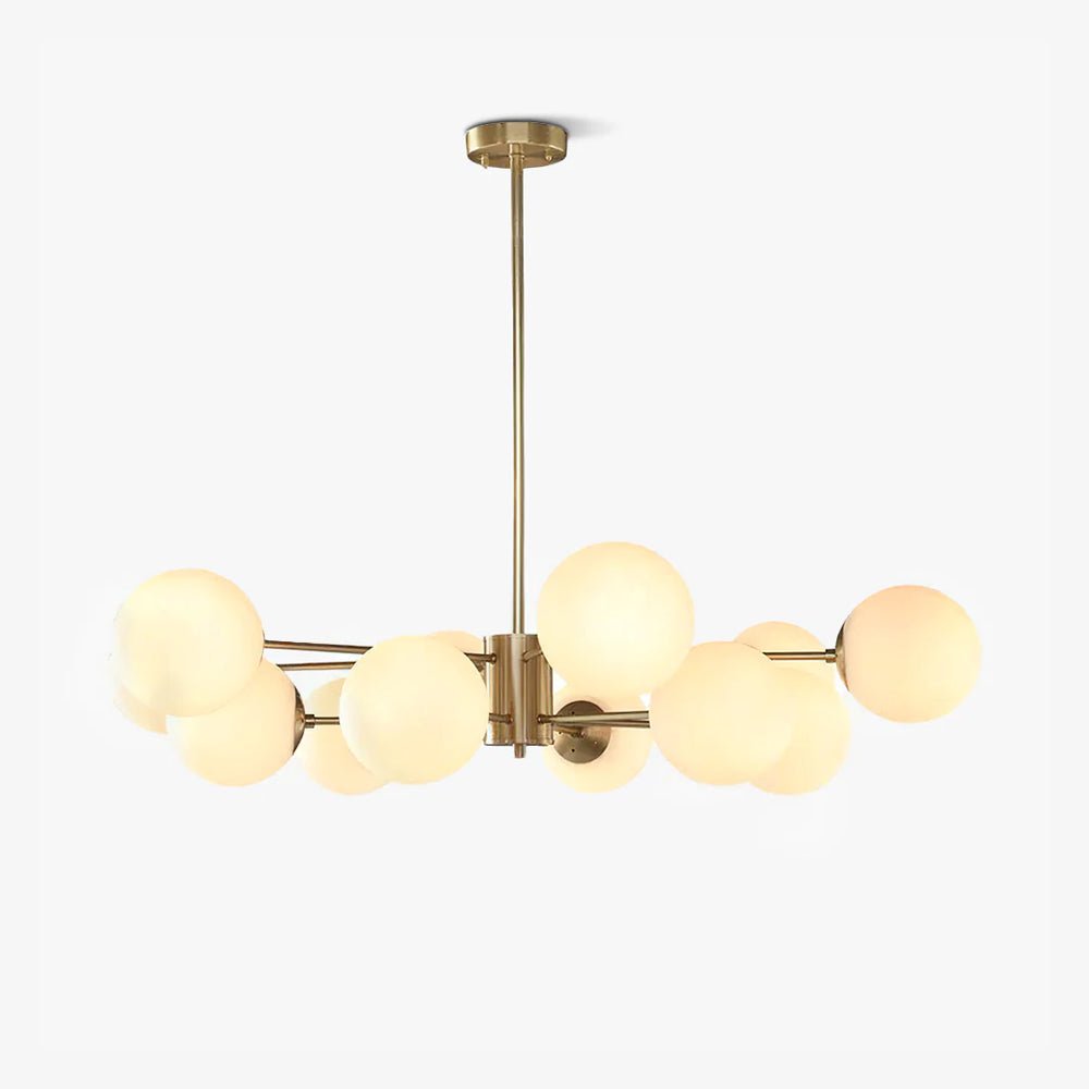 Eshlen Chandelier Brass Opal Glass-Neutral Decor