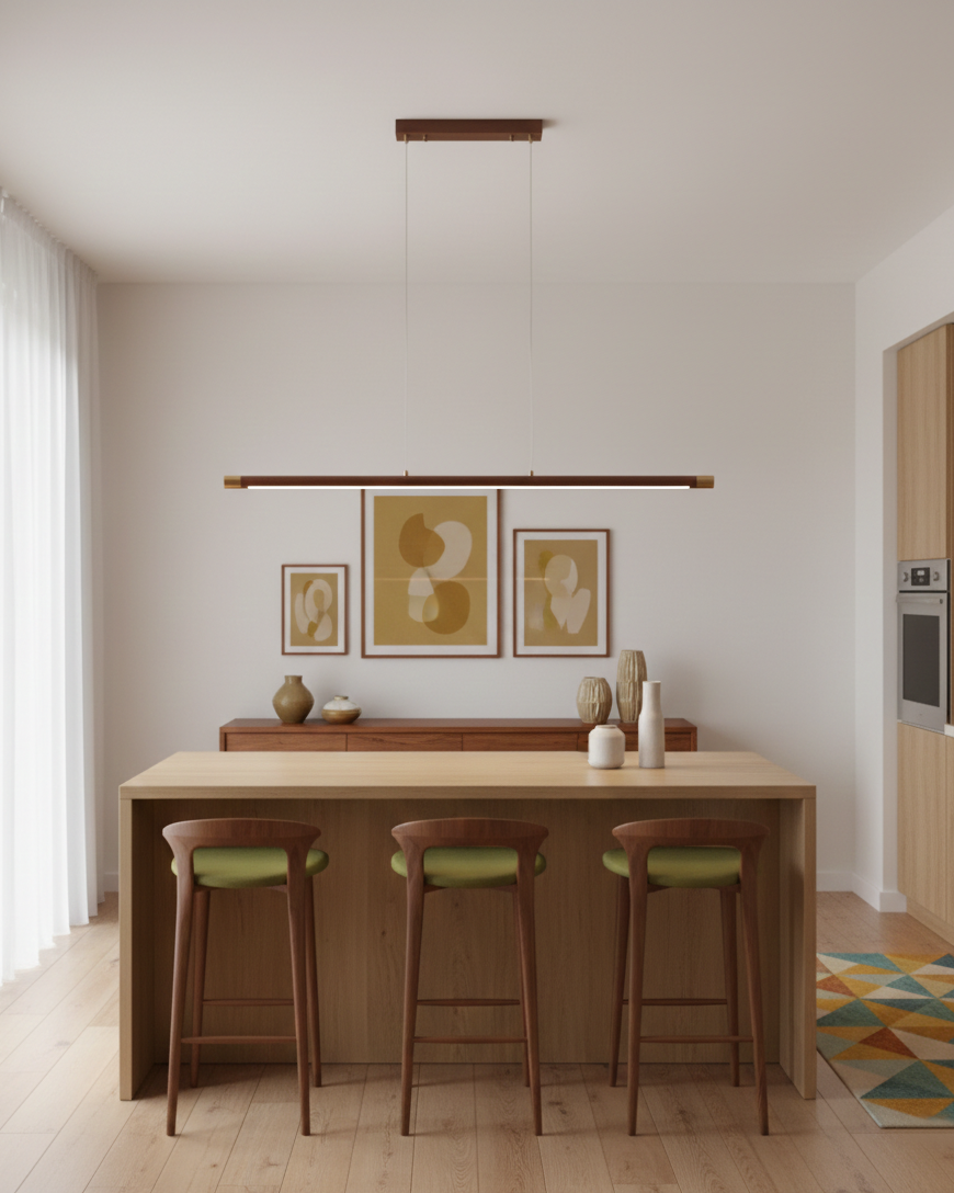 Dash Wood Linear Pendant Light