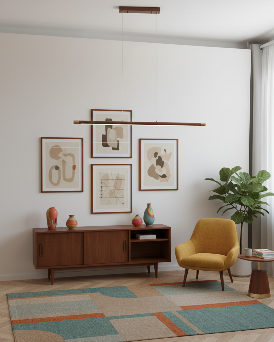 Dash Wood Linear Pendant Light