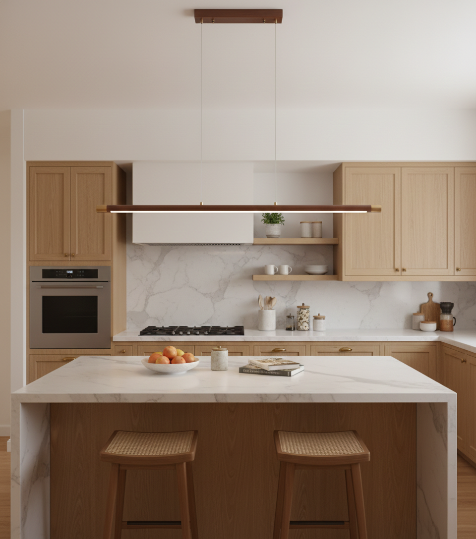 Dash Wood Linear Pendant Light