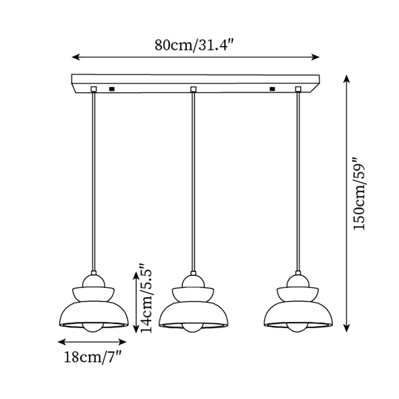 Pendant Lamp Travertine Shade Wood Modern Nordic Beige Walnut