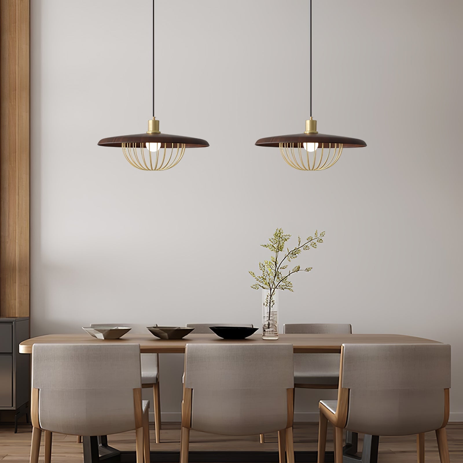 Fyrel Wood Retro Vintage Pendant Lamp-Neutral Decor