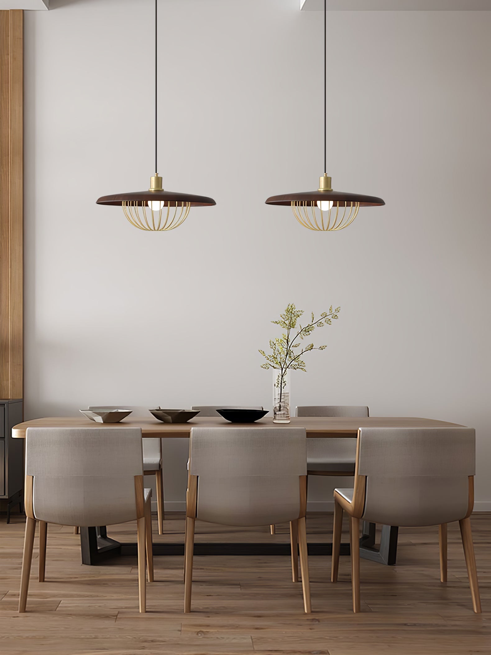Fyrel Wood Retro Vintage Pendant Lamp-Neutral Decor