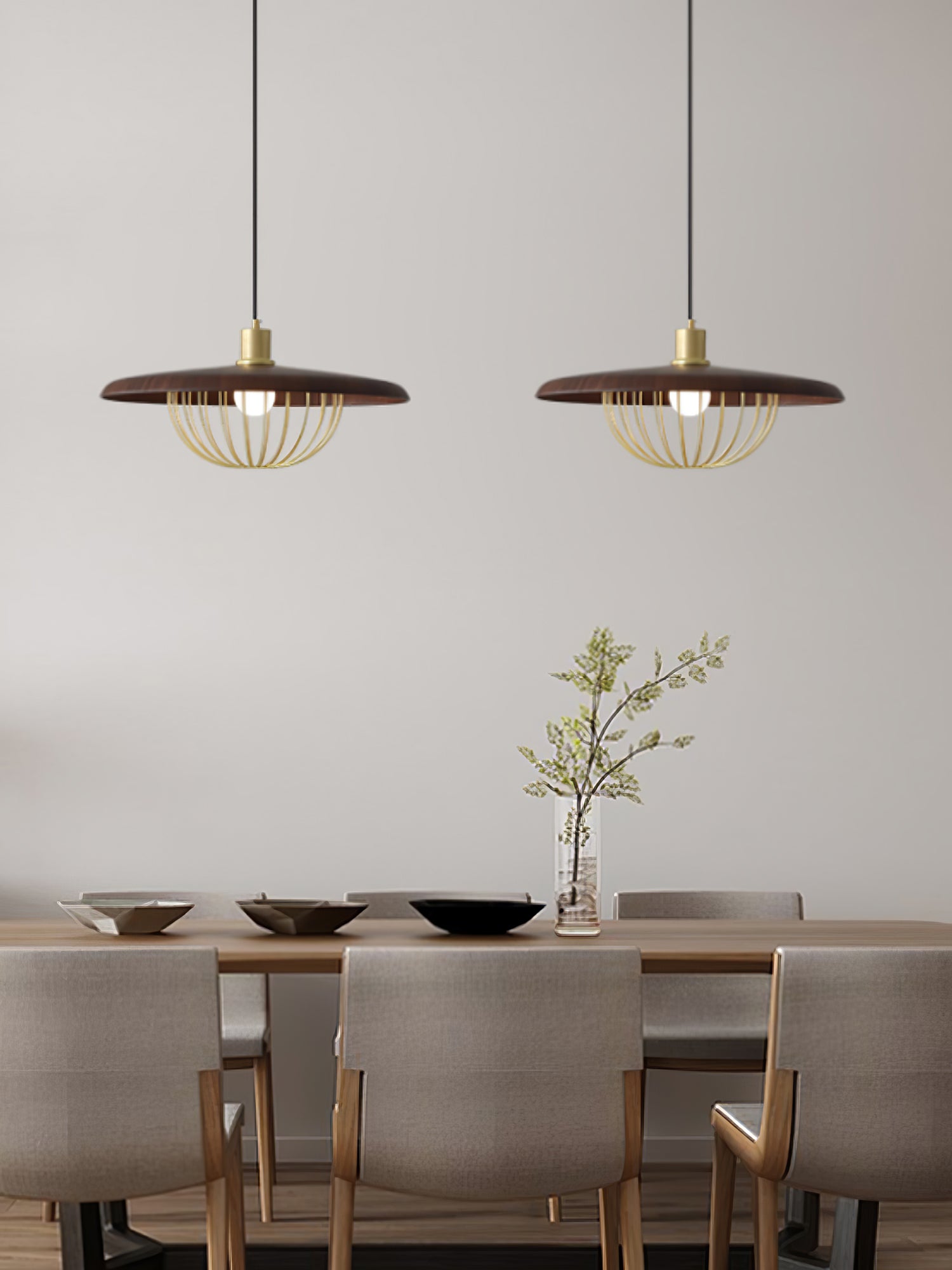 Fyrel Wood Retro Vintage Pendant Lamp-Neutral Decor