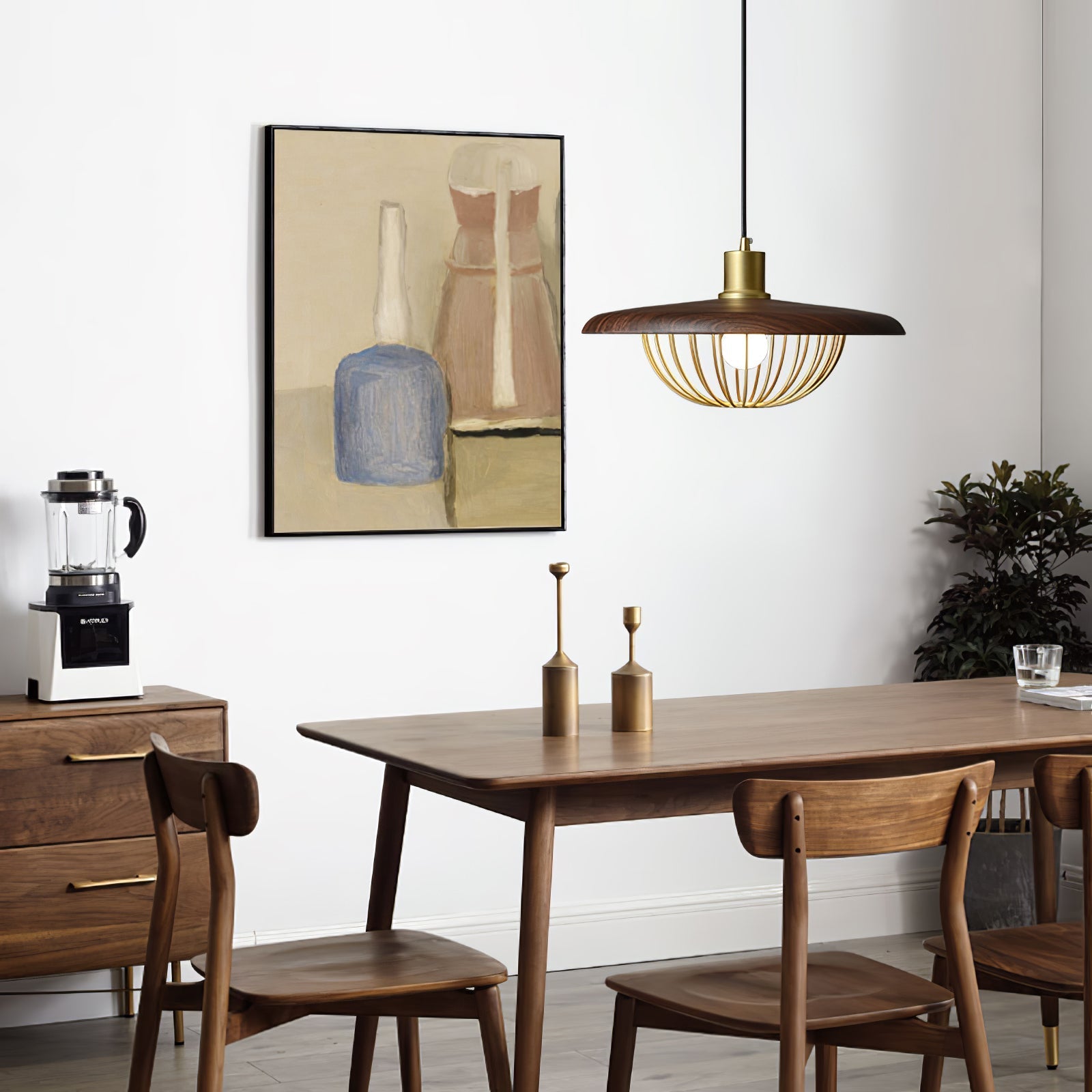 Fyrel Wood Retro Vintage Pendant Lamp-Neutral Decor