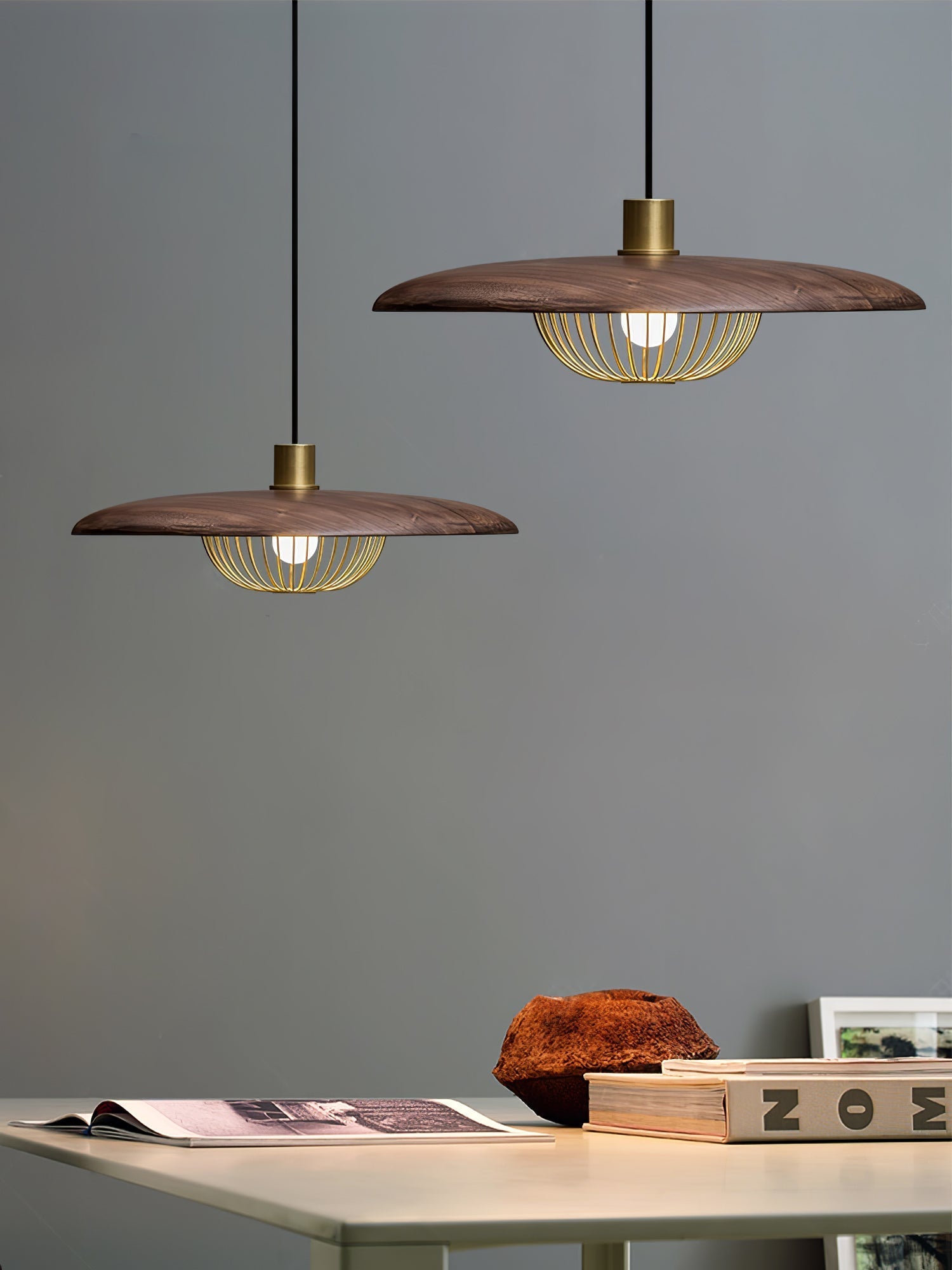 Fyrel Wood Retro Vintage Pendant Lamp-Neutral Decor