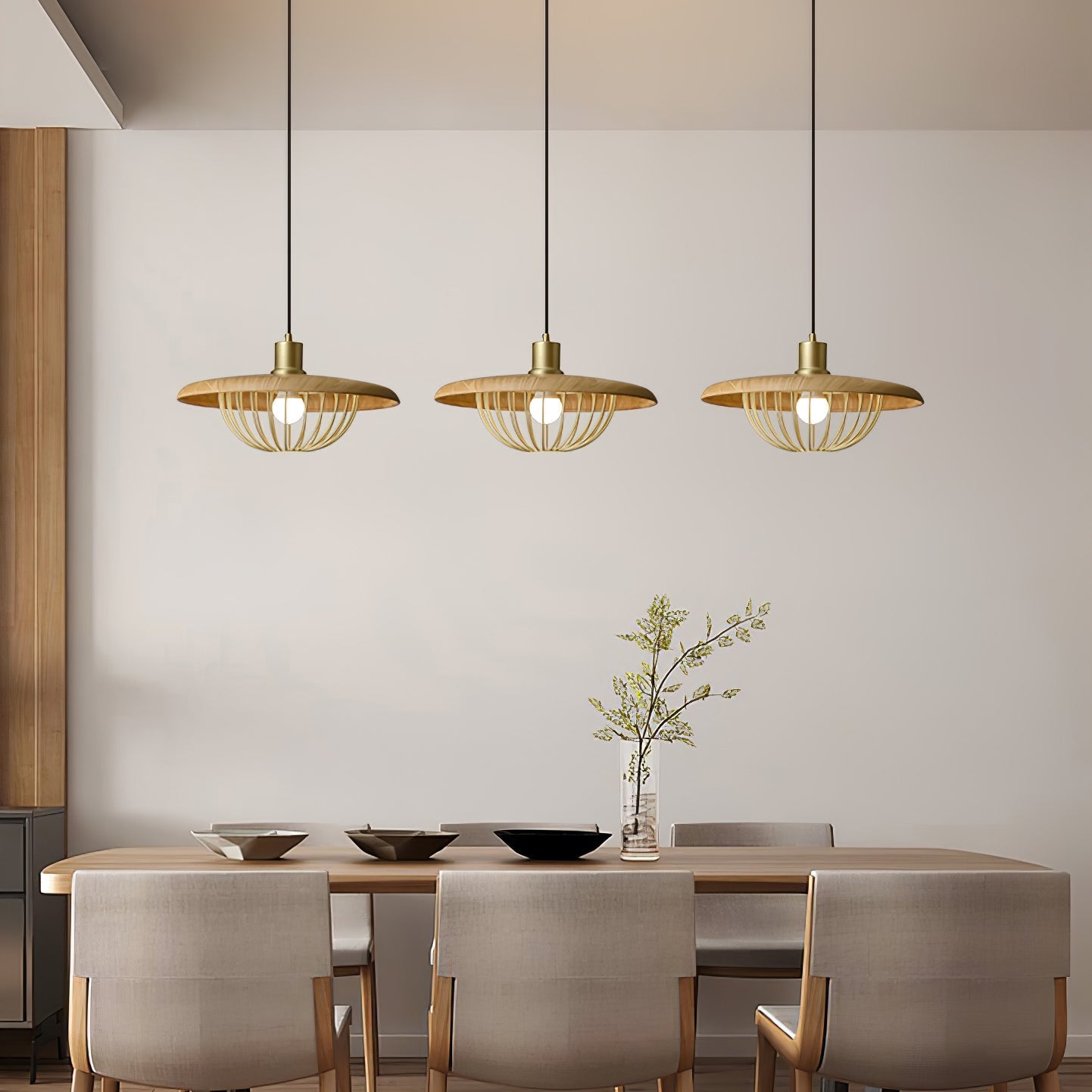 Fyrel Wood Retro Vintage Pendant Lamp-Neutral Decor