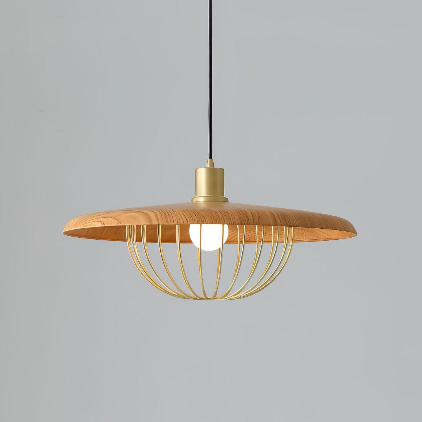 Fyrel Wood Retro Vintage Pendant Lamp-Neutral Decor