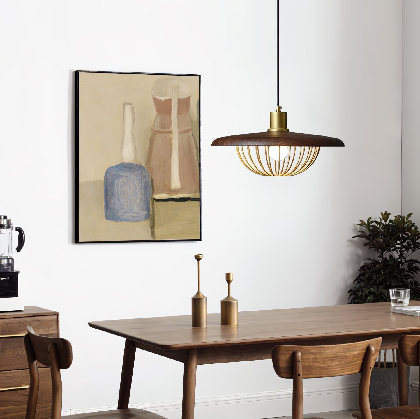 Fyrel Wood Retro Vintage Pendant Lamp-Neutral Decor