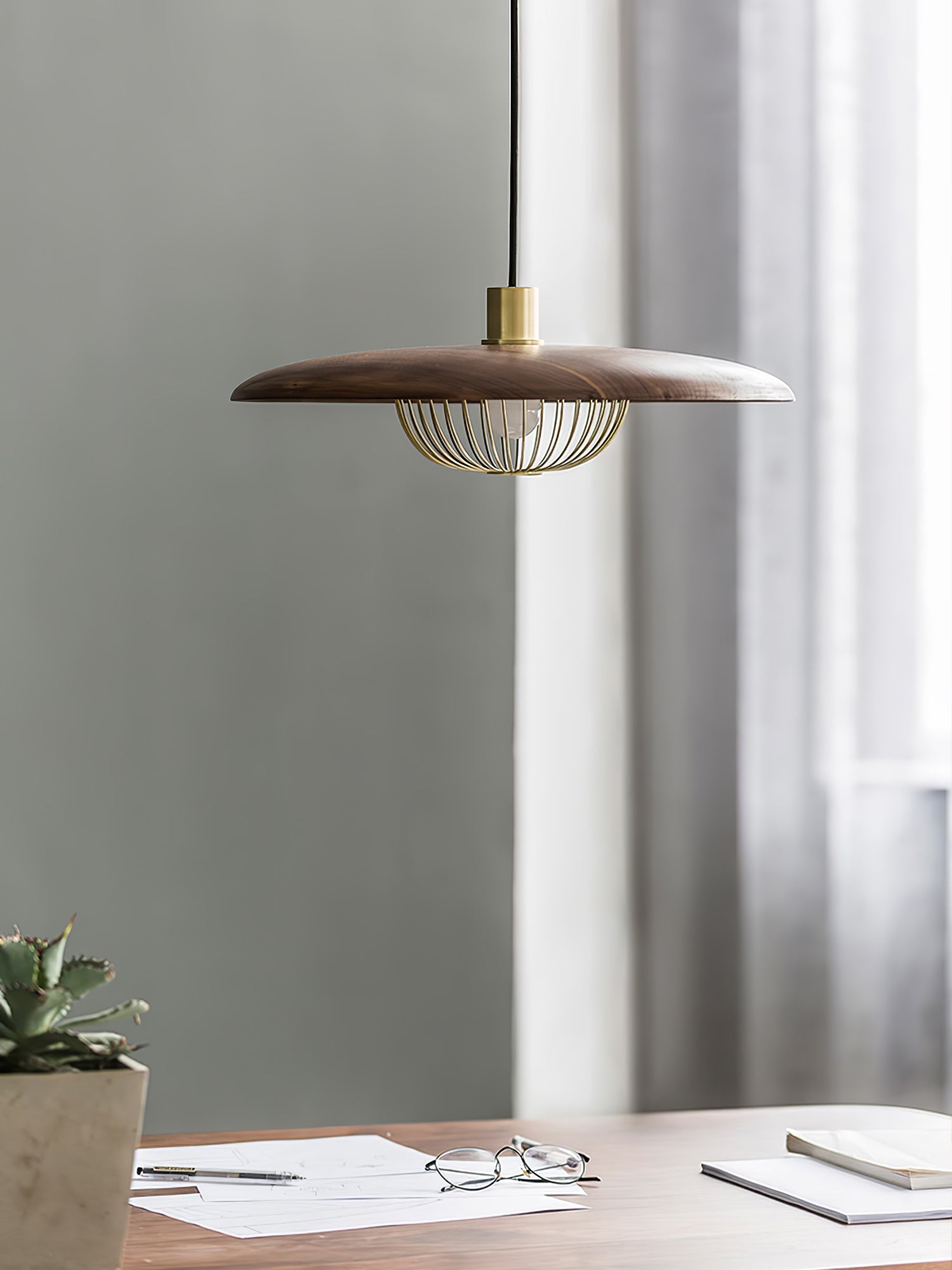 Fyrel Wood Retro Vintage Pendant Lamp-Neutral Decor