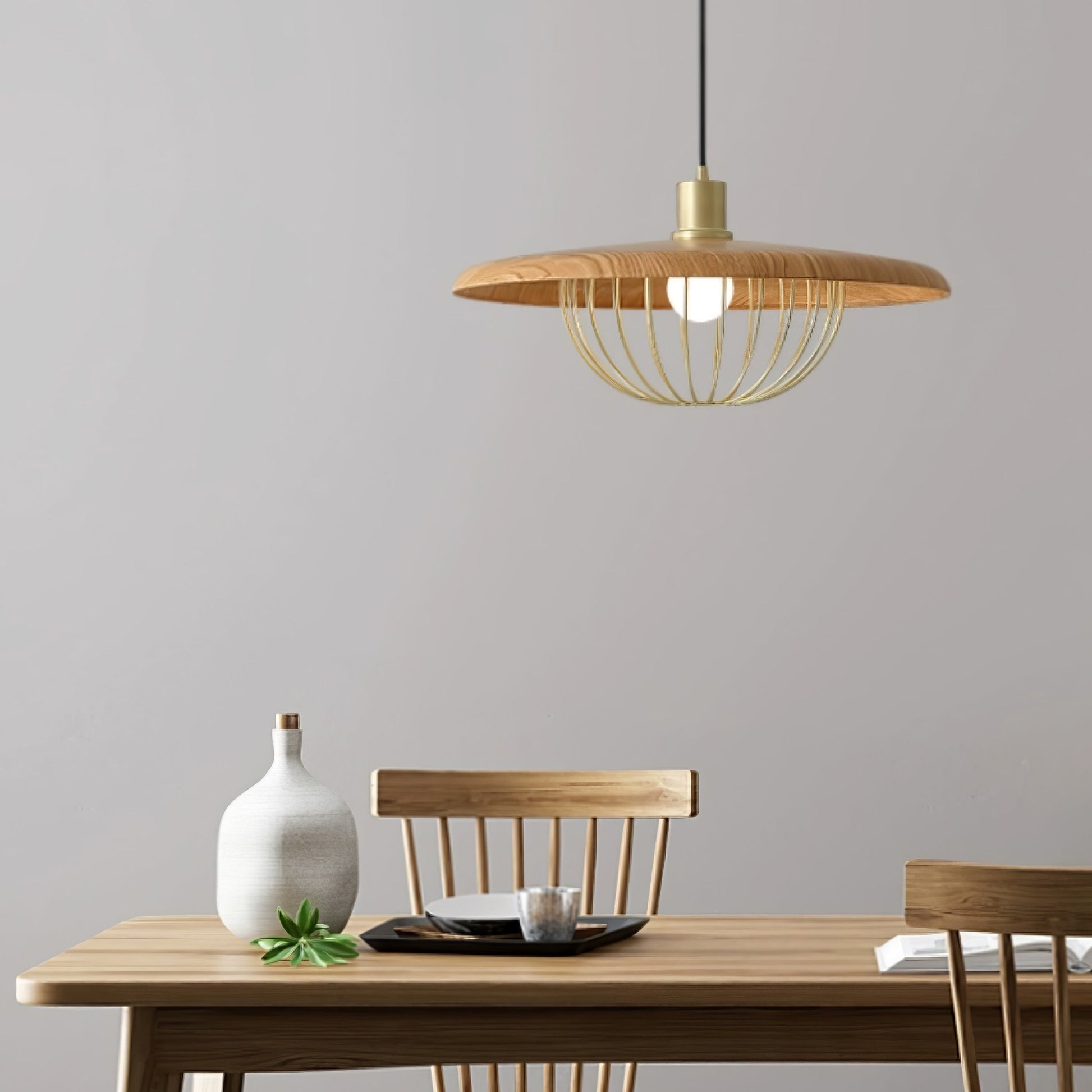 Fyrel Wood Retro Vintage Pendant Lamp-Neutral Decor