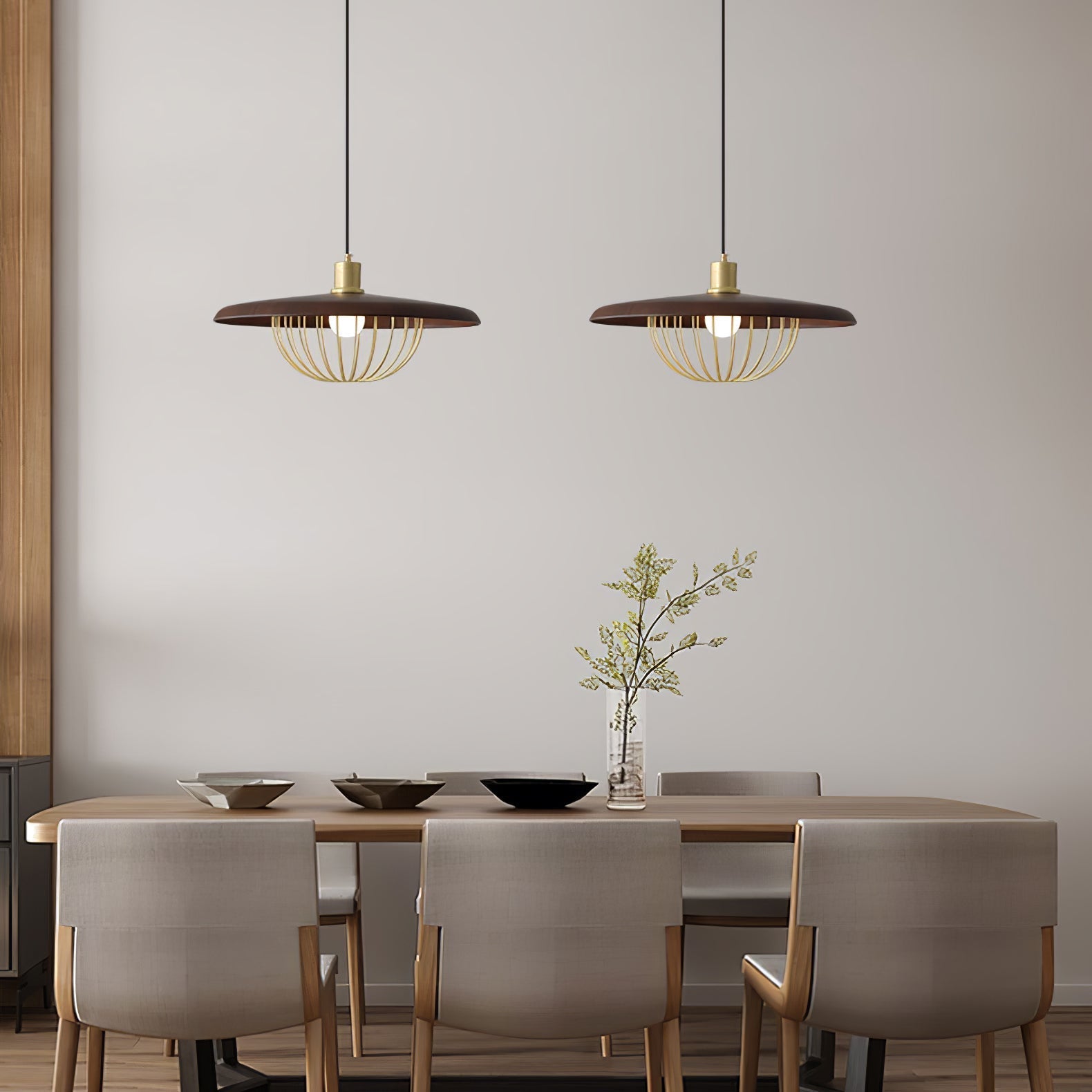 Fyrel Wood Retro Vintage Pendant Lamp-Neutral Decor