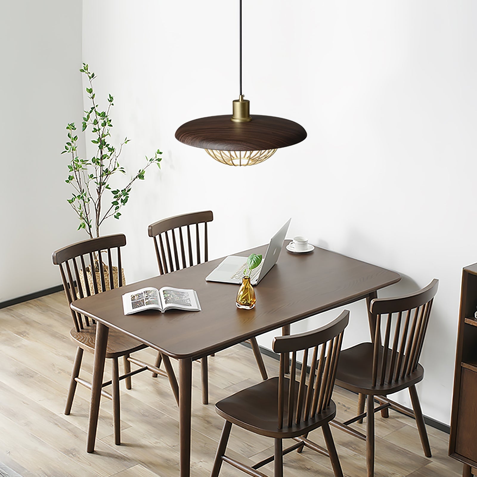 Fyrel Wood Retro Vintage Pendant Lamp-Neutral Decor