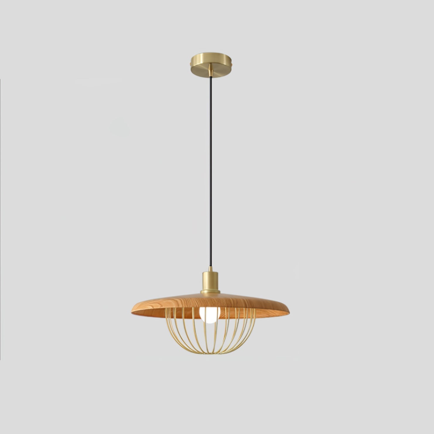 Fyrel Wood Retro Vintage Pendant Lamp-Neutral Decor