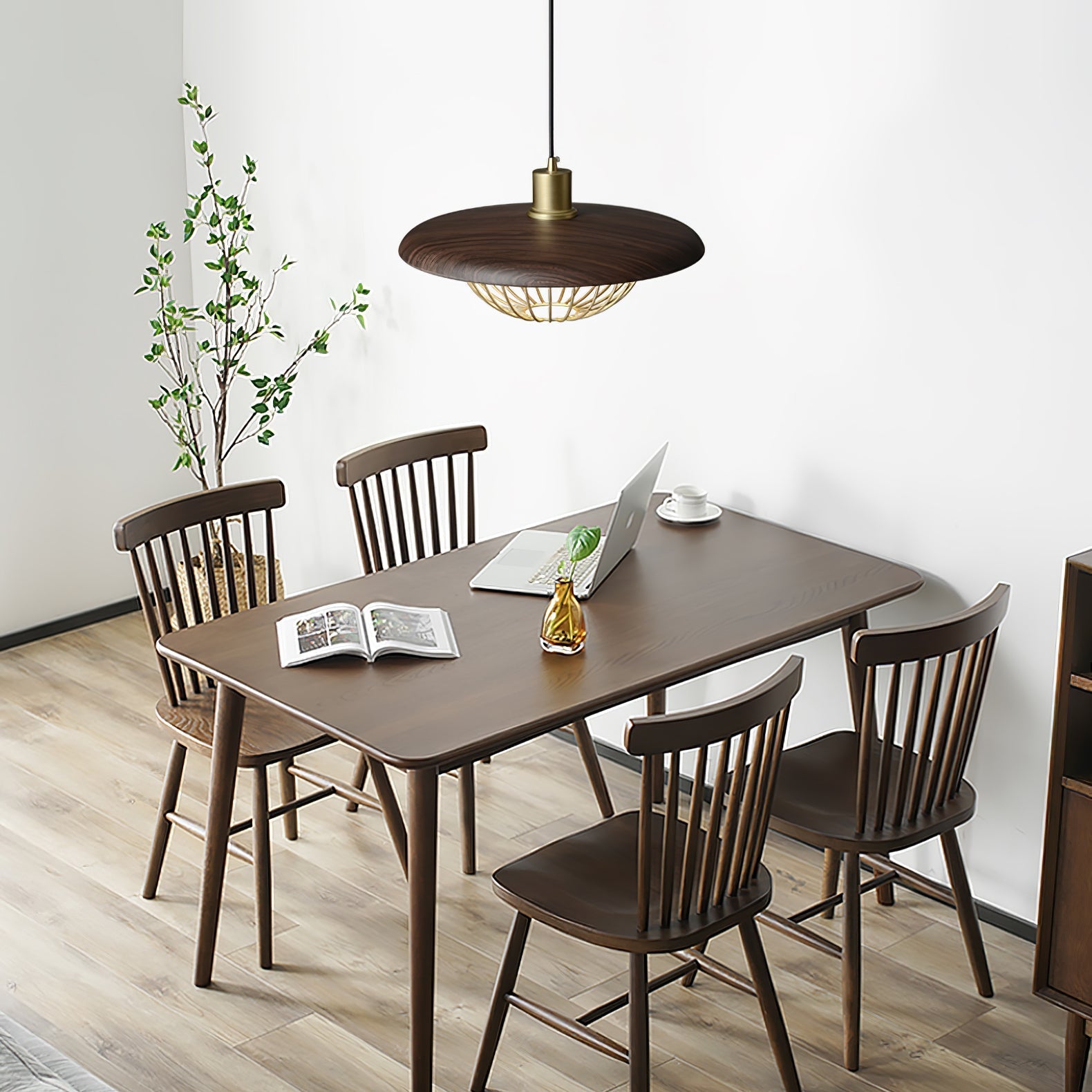 Fyrel Wood Retro Vintage Pendant Lamp-Neutral Decor
