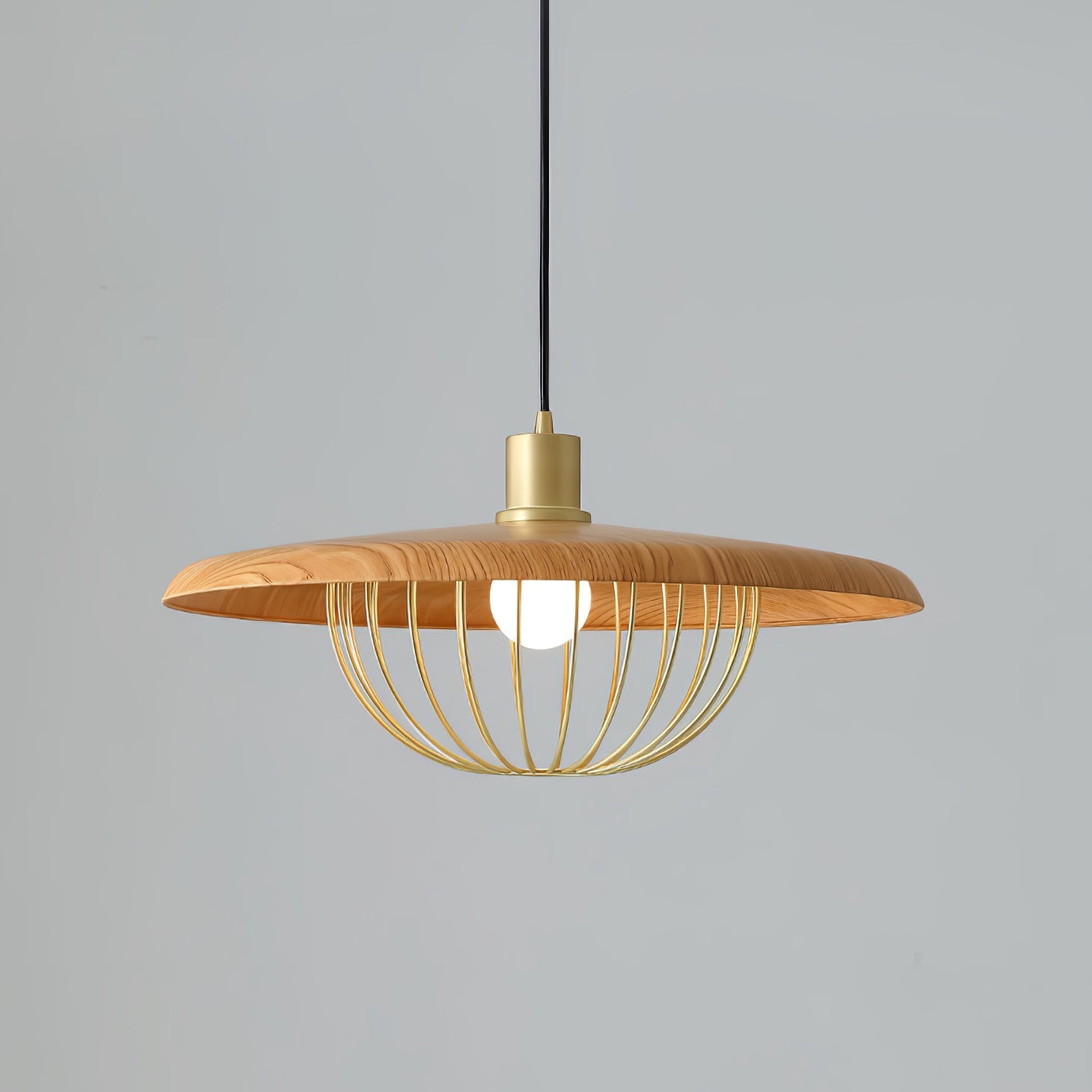 Fyrel Wood Retro Vintage Pendant Lamp-Neutral Decor