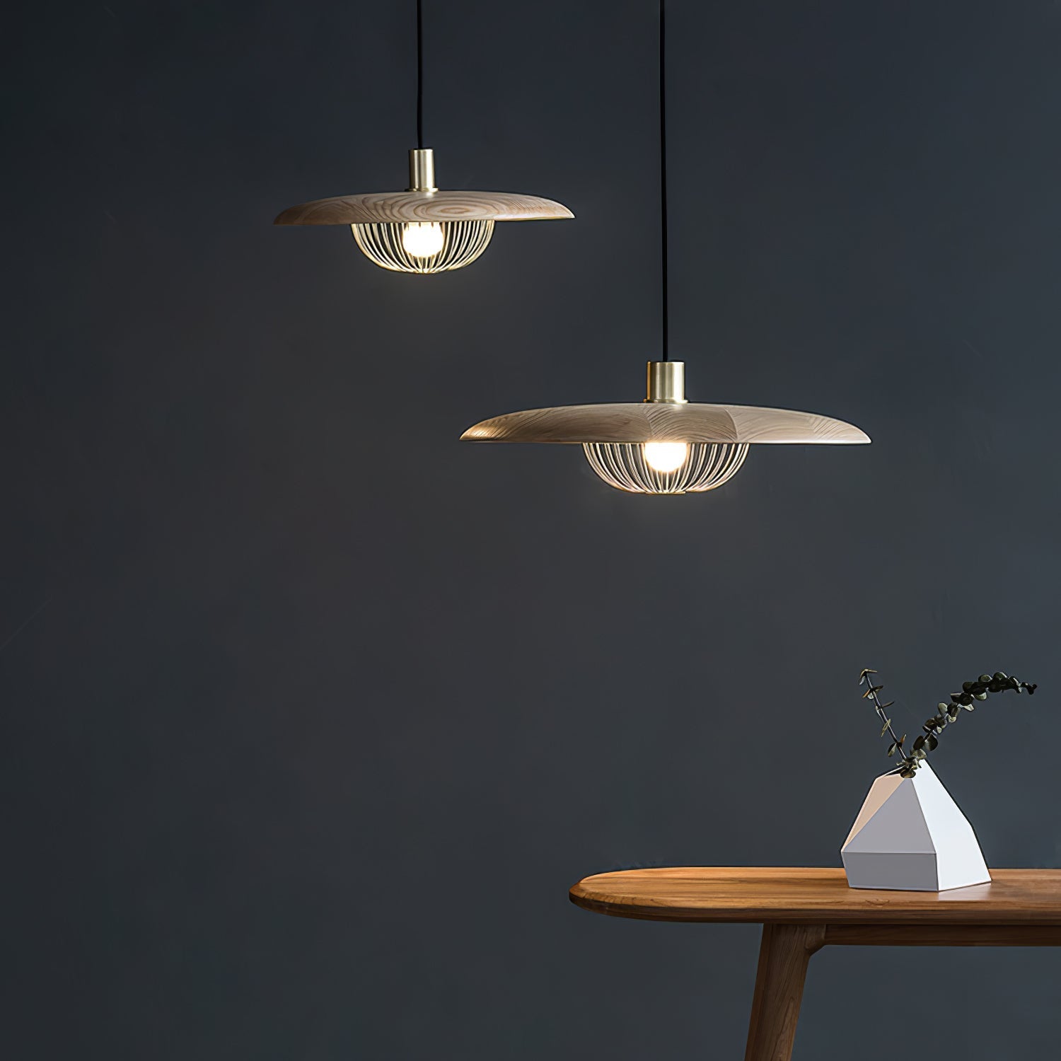 Fyrel Wood Retro Vintage Pendant Lamp-Neutral Decor